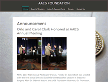 Tablet Screenshot of aaesfoundation.org